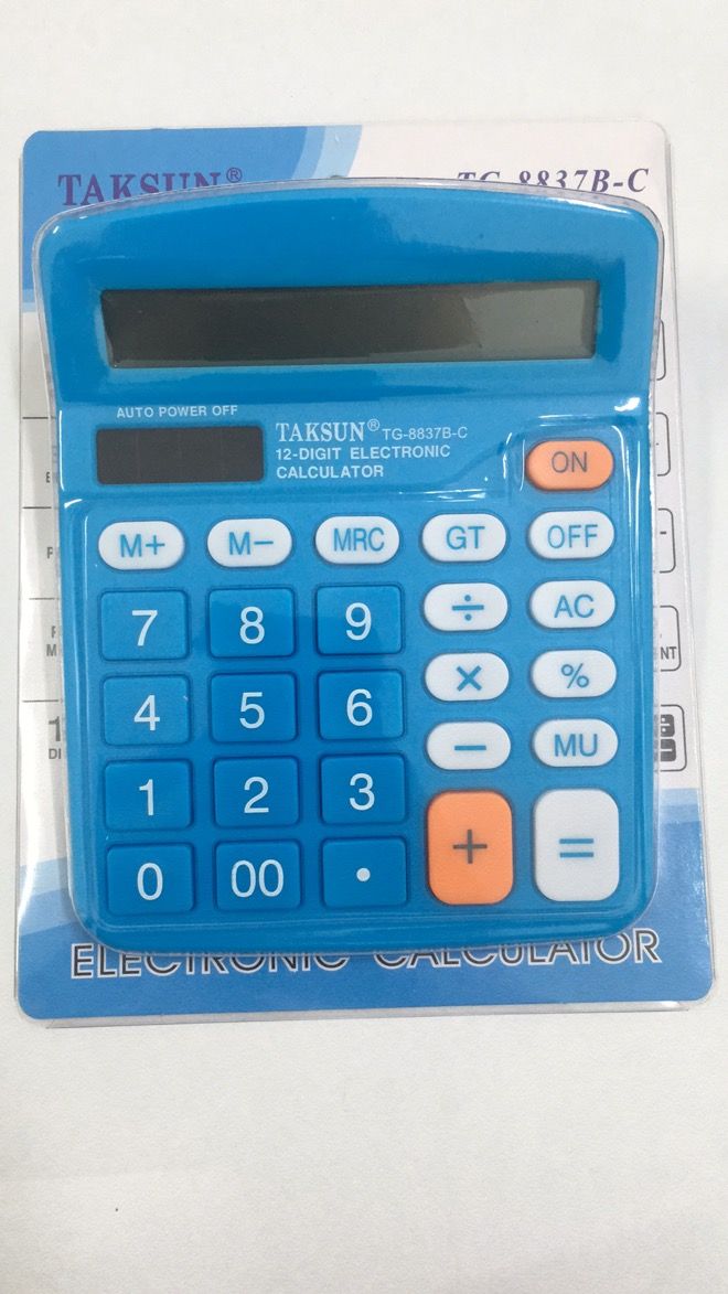 厂家直销KD8837B-C彩色12位计算器 财务办公用计算器