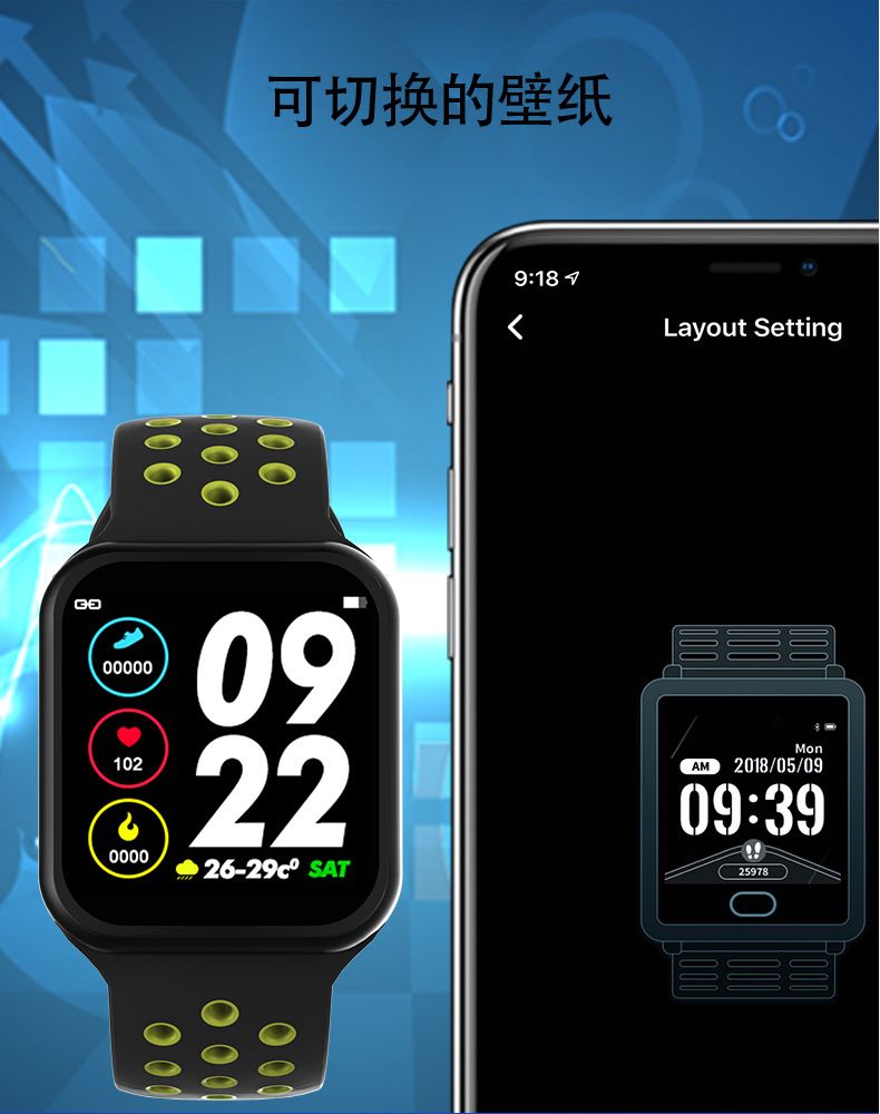 AEMAX new product ZN100 Heart Rate, Blood Pressure, Health, Body Temperature, Bluetooth Call, smart watch Sports Watch detail image 3