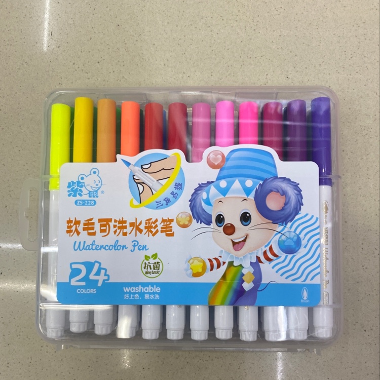 228-24 Color Soft Wool Washable Watercolor Pen