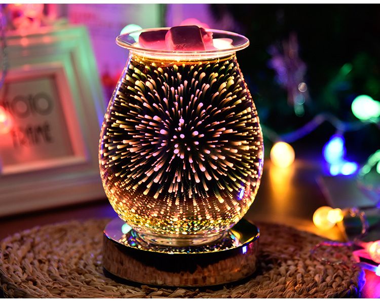 3D烟花触摸香薰机 融蜡器无烟无火香薰灯 精油熏香灯跨境爆款货源详情图11