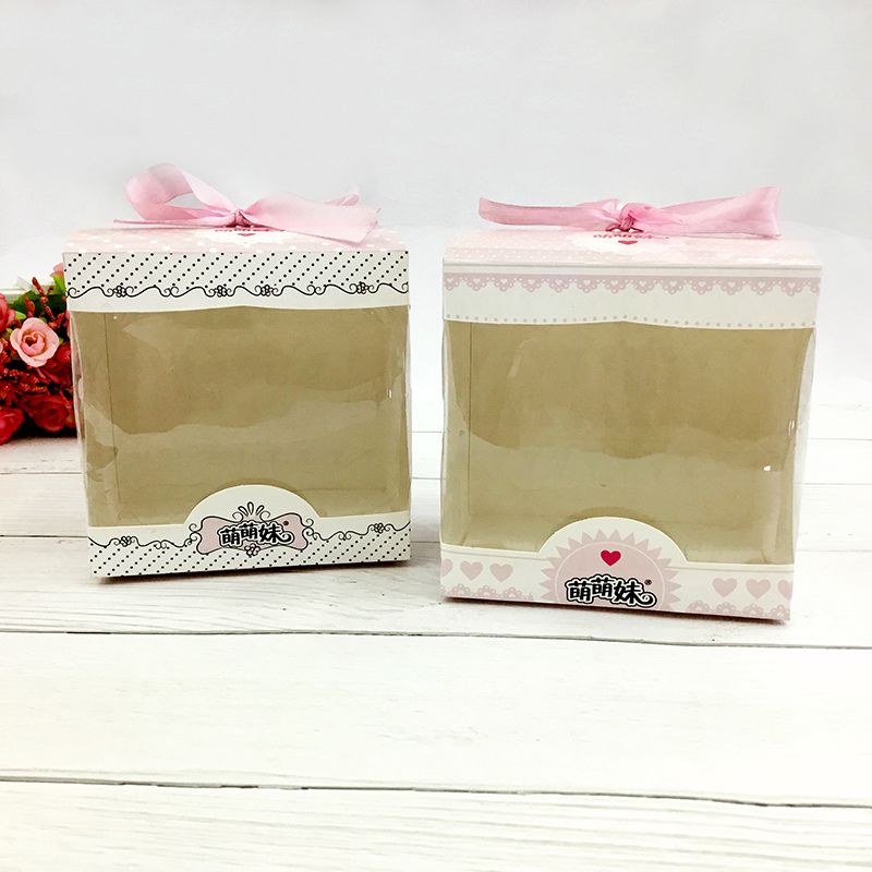 时尚可爱粉色波点白卡纸盒 彩盒定制 通用包装盒 打底裤盒详情图1