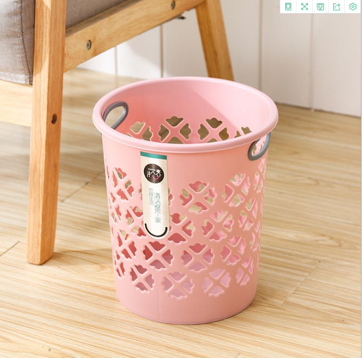 The household hollowed-out trash can is a durable round large-capacity classified trash can for home use Specification image