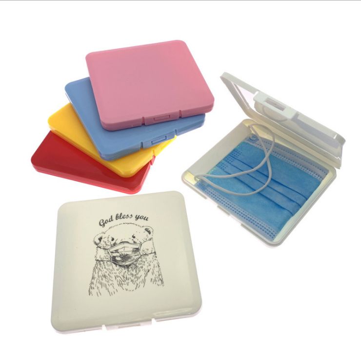 Kindergarten school students back to school mask storage box Mask box on the floor artifact mouth and nose mask temporary storage box