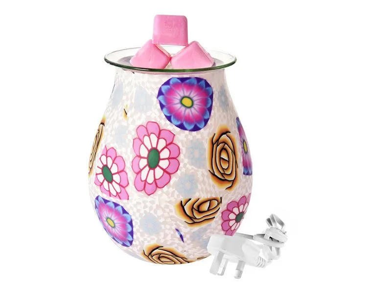 Creative 3d glass white flower pattern creative glass aroma lamp, romantic art for home, sleep aid, fresh air detail image 11