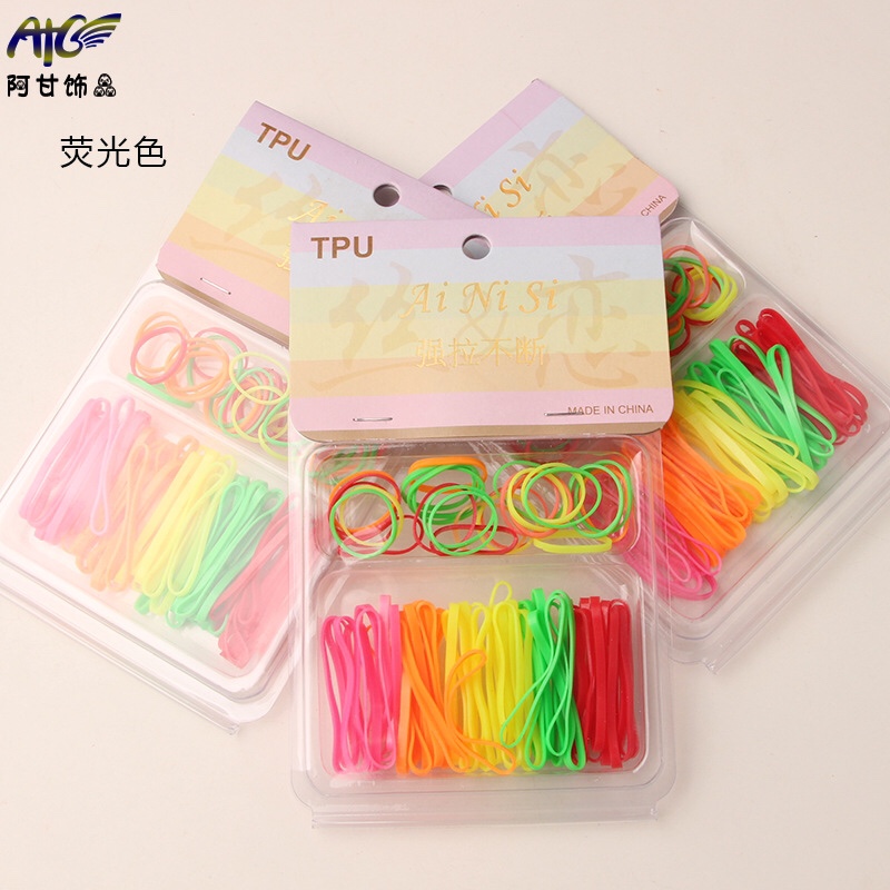 儿童头饰女童橡皮筋发圈一次性彩色皮筋加厚宝宝扎头发不伤发头绳详情图9