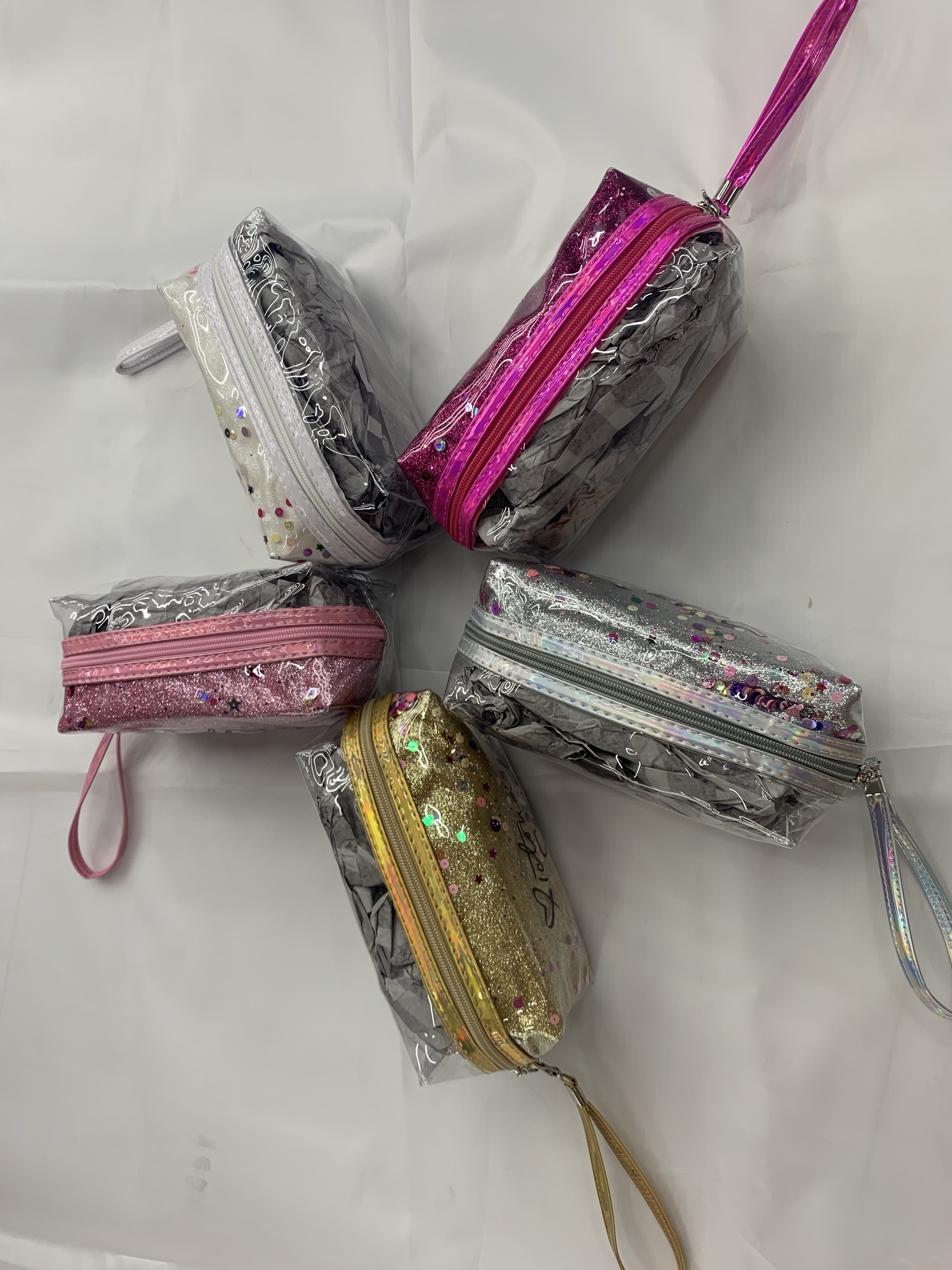 亮片八角化妆包洗漱包收纳包PVC包产品图