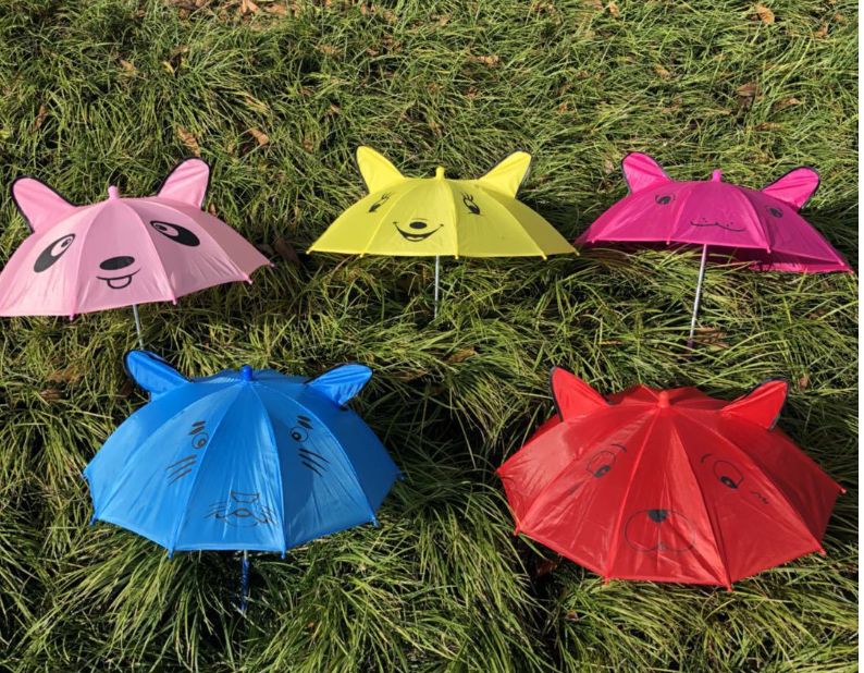 可爱猫耳朵儿童雨伞  卡通儿童雨伞批发颜色随机