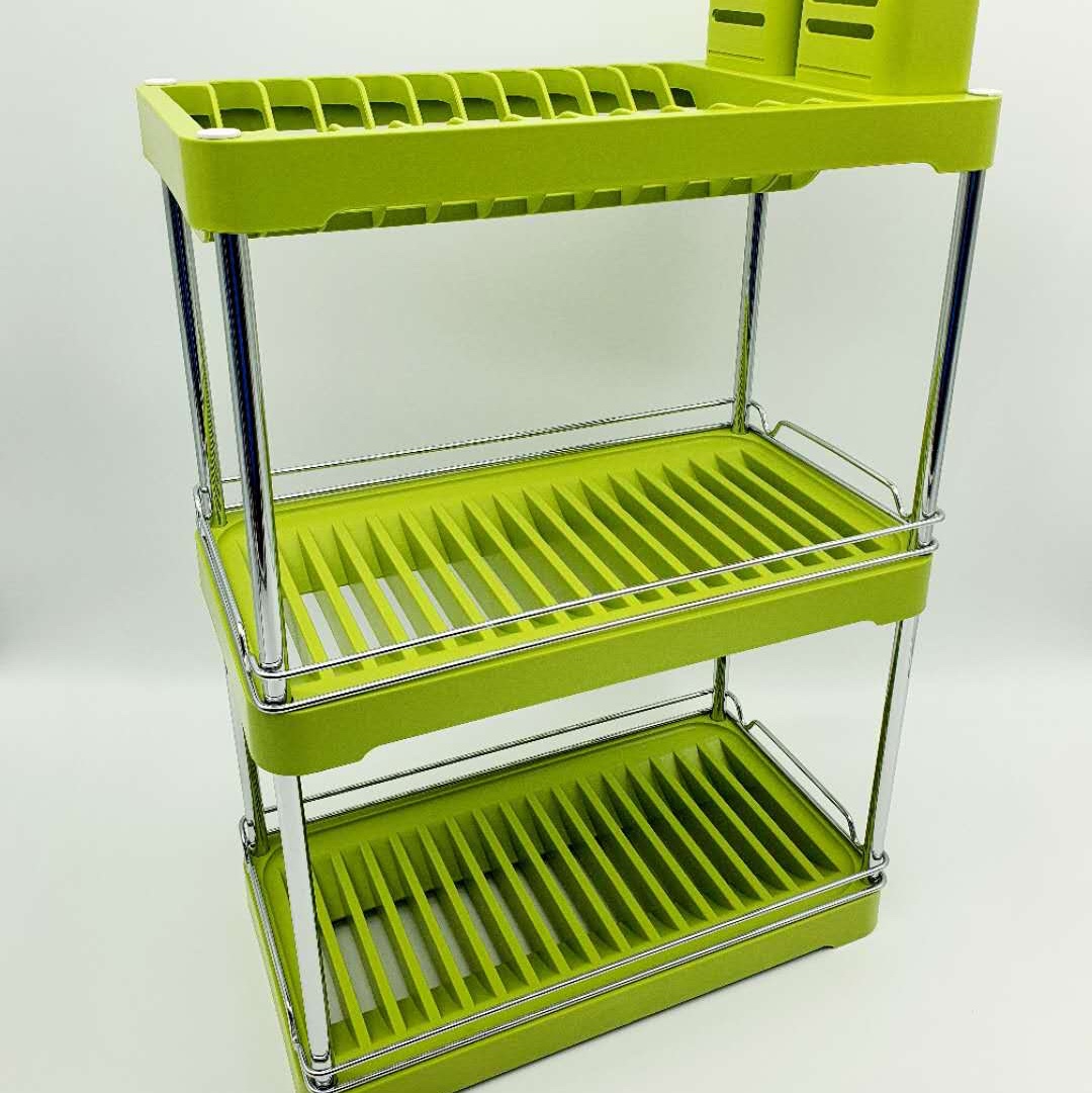 厨房置物架 三层碗碟架