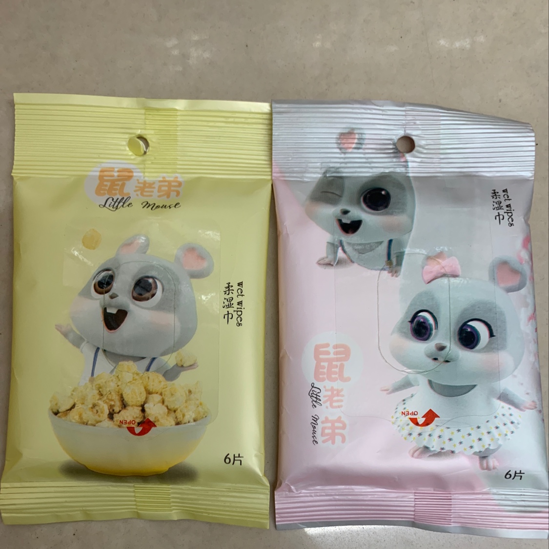 花节精品卡通人物创意礼品宠物湿巾6片装细节图