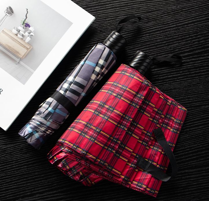 三折防风防雨伞十骨手动折叠雨伞产品图