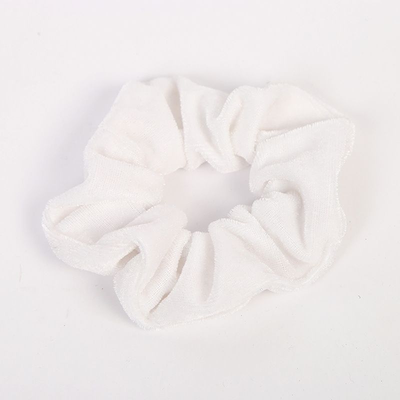 New foreign trade fashionable hair tie leather band 35-color velvet elastic hair tie Yiwu velvet cloth hair band wholesale detail image 3