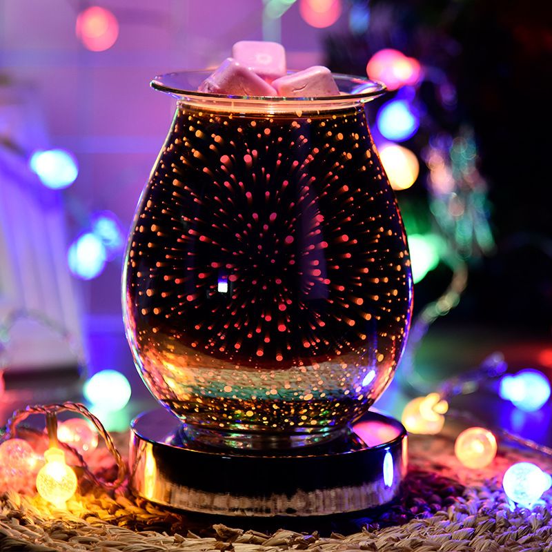 3D烟花触摸香薰机 融蜡器无烟无火香薰灯 精油熏香灯跨境爆款货源细节图