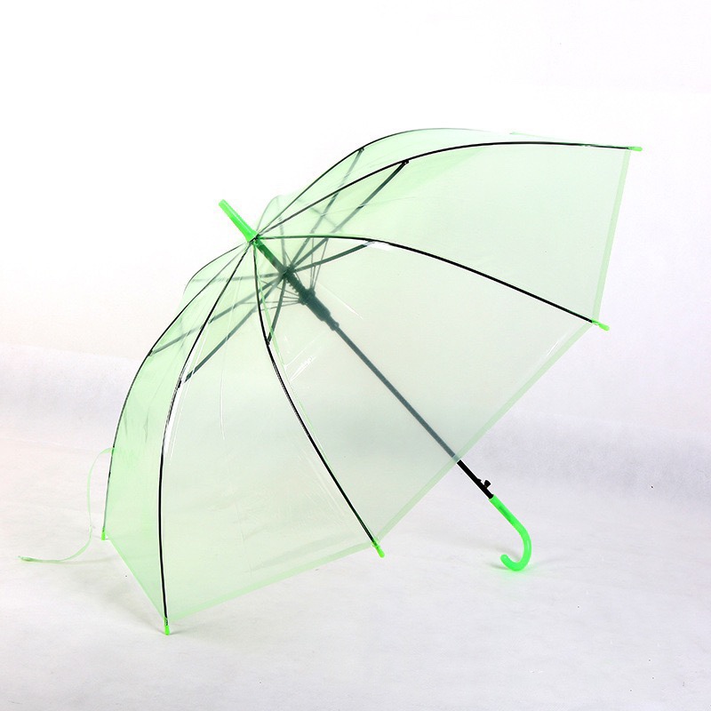 Factory wholesale, street stall supply, eco-friendly umbrellas, transparent umbrellas, polt-dot, fresh and light printed transparent umbrellas, straight-bar automatic ladies' umbrellas wholesale, logo printing advertising umbrellas Application Scenario