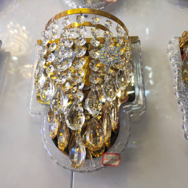 Electric lamp coloured lamp wedding lamp household lamp crystal lamp wall lamp