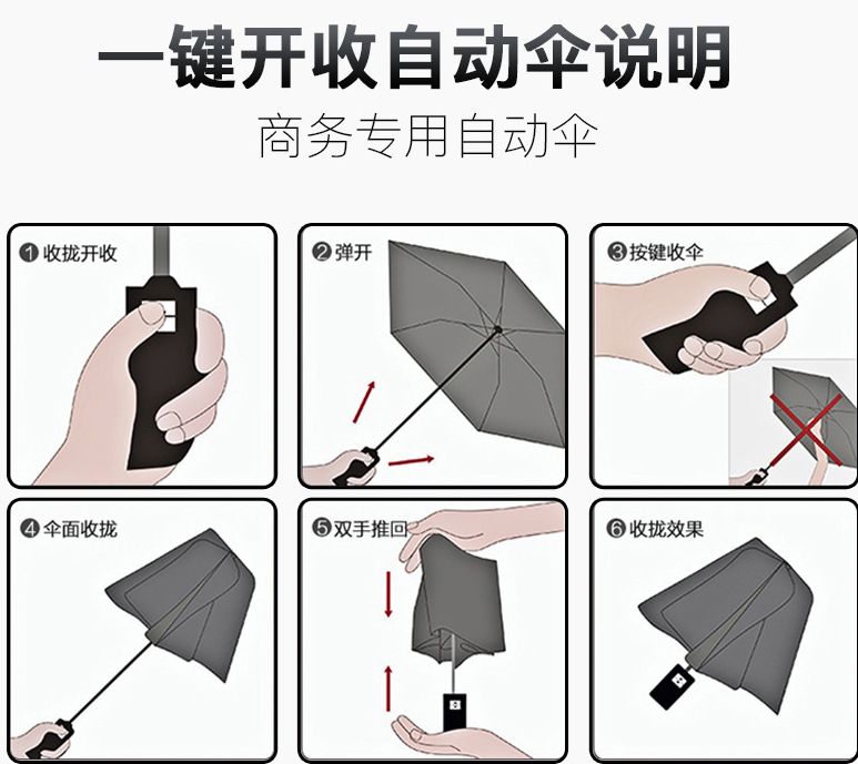 创意全自动卡通小熊黑胶伞防晒遮阳两用晴雨伞详情图9