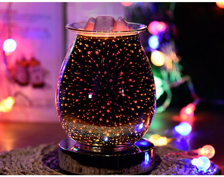 3D烟花触摸香薰机 融蜡器无烟无火香薰灯 精油熏香灯跨境爆款货源详情图9