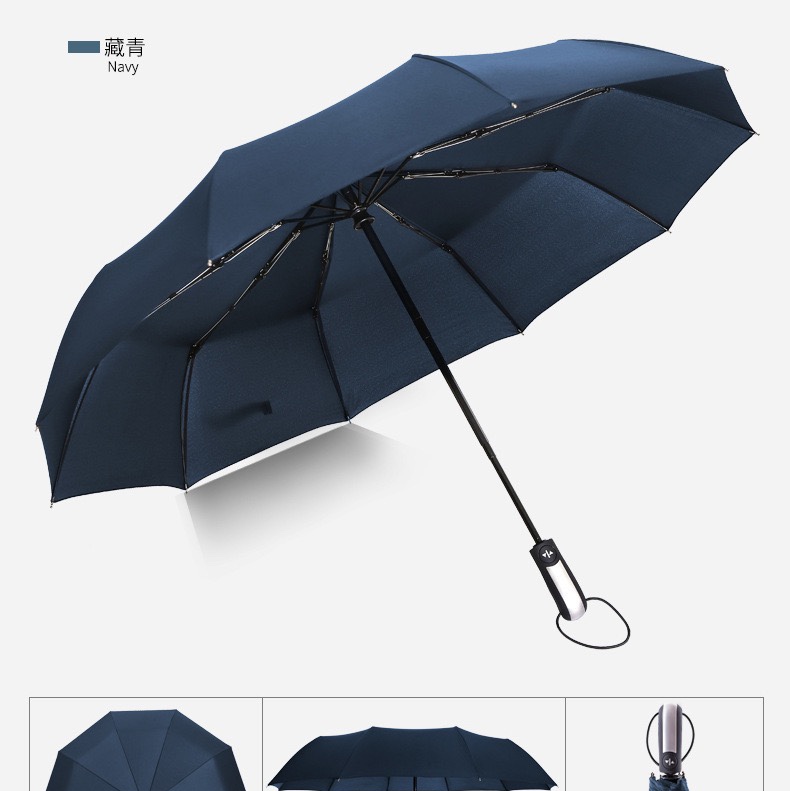 10-bone fully automatic umbrella, folding men's automatic umbrella, dual-purpose double person, larger three-fold, wholesale custom advertising umbrella Application Scenario