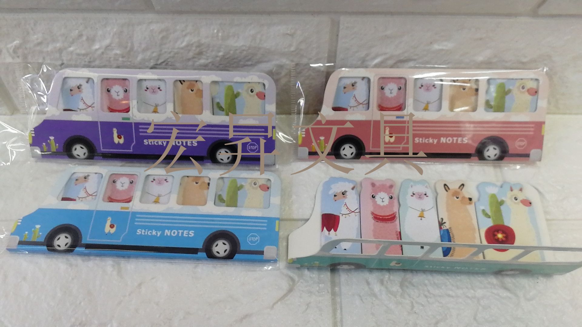 Alpaca sticky notes, folded sticky notes, cartoon sticky notes, sticky notes, random sticky notes, N-time sticky notes details Picture