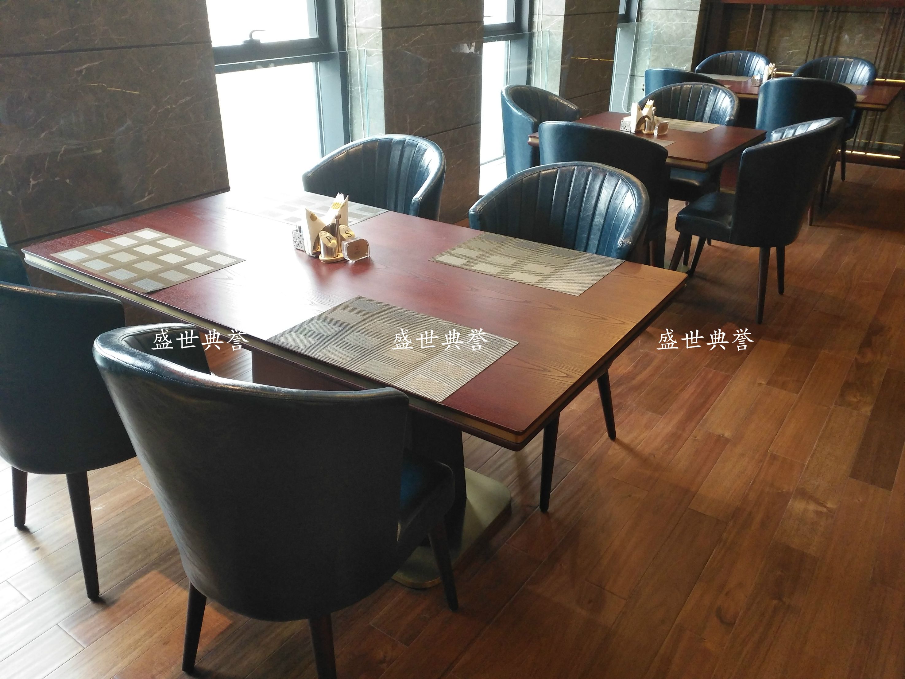 上海国际酒店西餐厅餐桌椅星级饭店早餐桌度假酒店自助餐厅实木桌详情图4