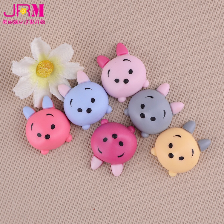 Jingrimei eyeglass case mobile phone case accessories materials rubber paint frosted texture Fox resin accessories children's headwear materials