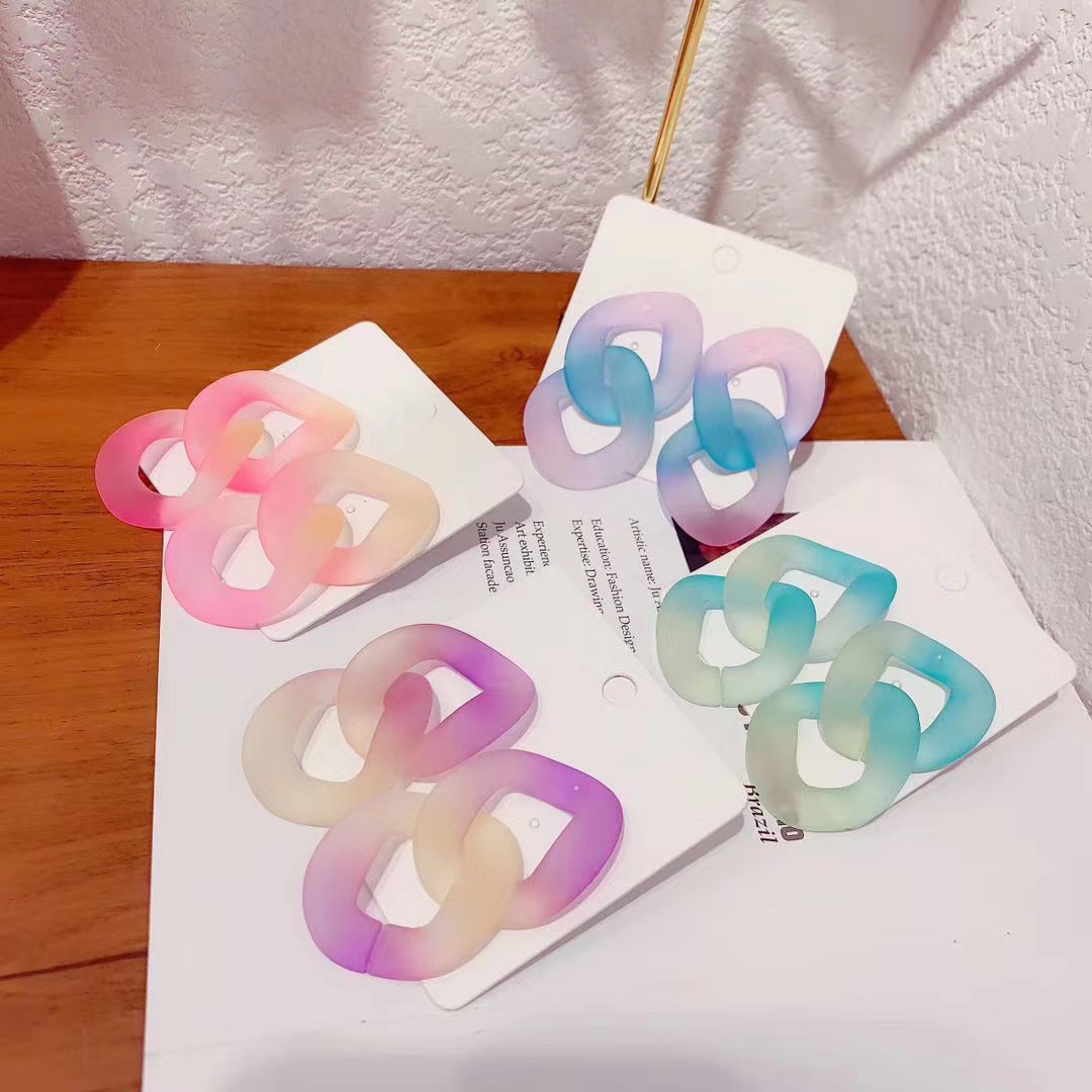 Frosted Chain Earrings