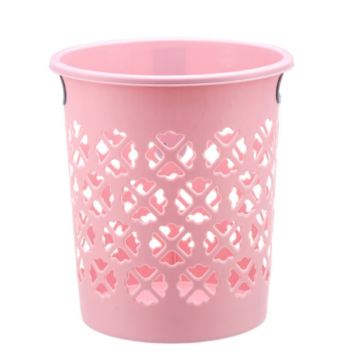 The household hollowed-out trash can is a durable round large-capacity classified trash can for home use Item Picture