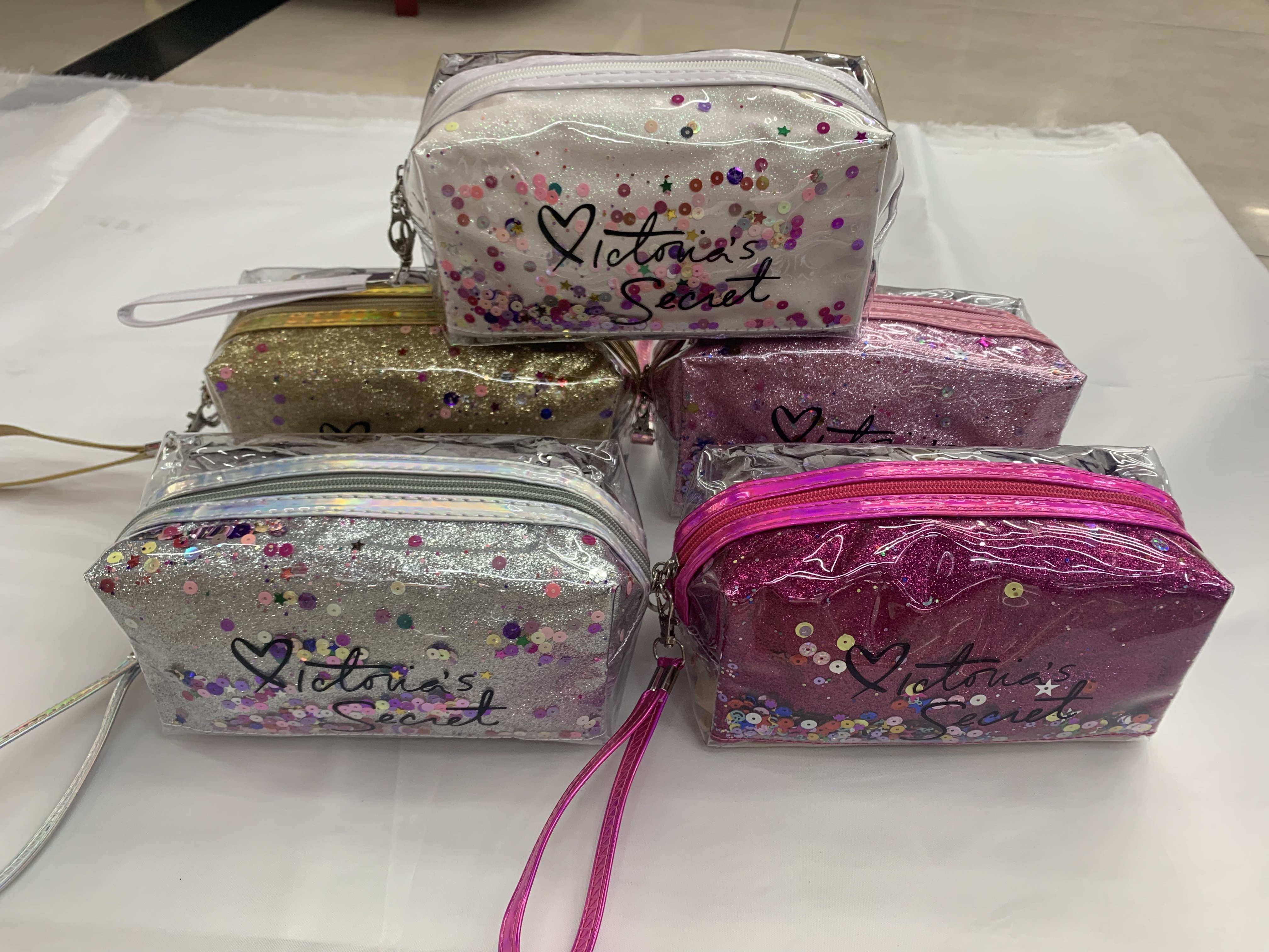 亮片八角化妆包洗漱包收纳包PVC包细节图