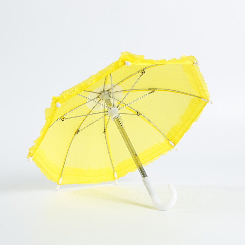 Factory direct sales of small and mini children's toy umbrellas, artistic decorative polyester silk patterned fabric small umbrellas in mixed sets, available in stock undefined