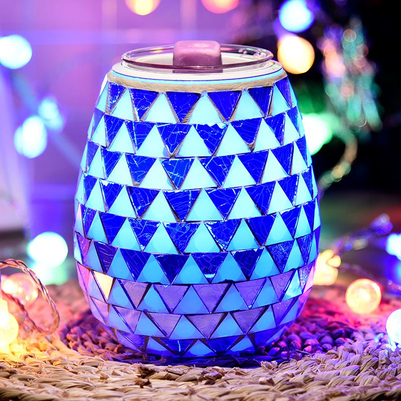 Silver triangle Mosaic creative aromatherapy machine colorful atmosphere lamp adjustable aromatherapy lamp home smart night lamp