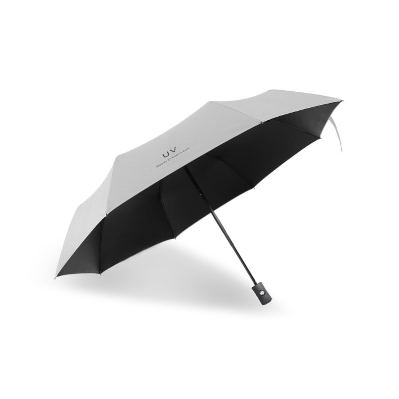 Fully automatic UV all-weather dual-purpose umbrella, folding sun umbrella for men and women, black rubber sunshade umbrella, custom logo advertising umbrella, sunshade umbrella Item Picture