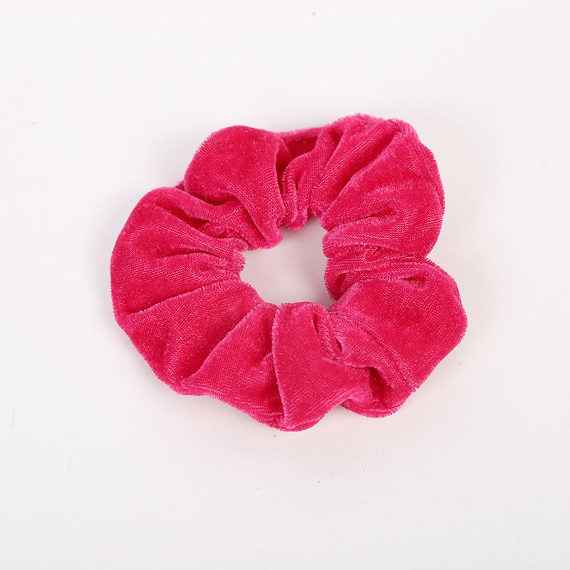 New foreign trade fashionable hair tie leather band 35-color velvet elastic hair tie Yiwu velvet cloth hair band wholesale details Picture