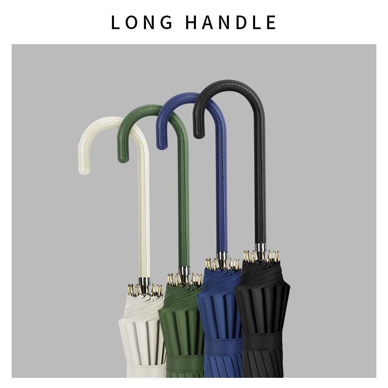 Japanese-style fresh and light 16-bone straight stem automatic umbrella, long-handled umbrella, sunshade and sun protection, large size custom logo for men and women details Picture