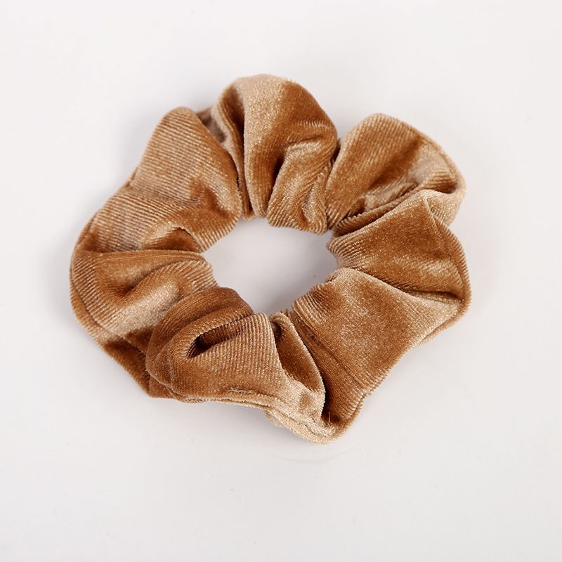 韩版女式橡皮筋头圈 义乌弹力彩色发绳 绒布发圈饰品厂家批发产品图