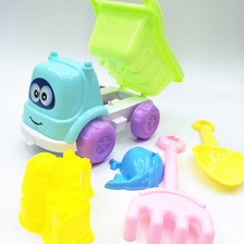 新款沙滩车套装 决明子儿童塑料翻斗车模型 沙滩池玩具 8295-34