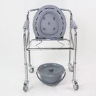 批发带轮子孕妇座便椅 折叠 可调节高度老年人移动马桶坐便器