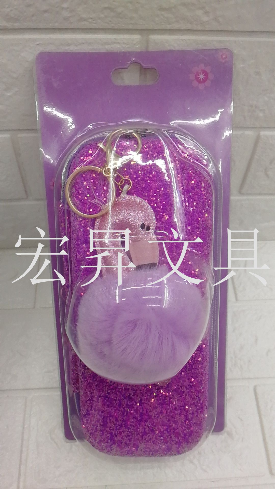 EVA pen case, Flamingo decorative plush sequin storage bag, large-capacity storage box, pencil case, waterproof pen case Application Scenario