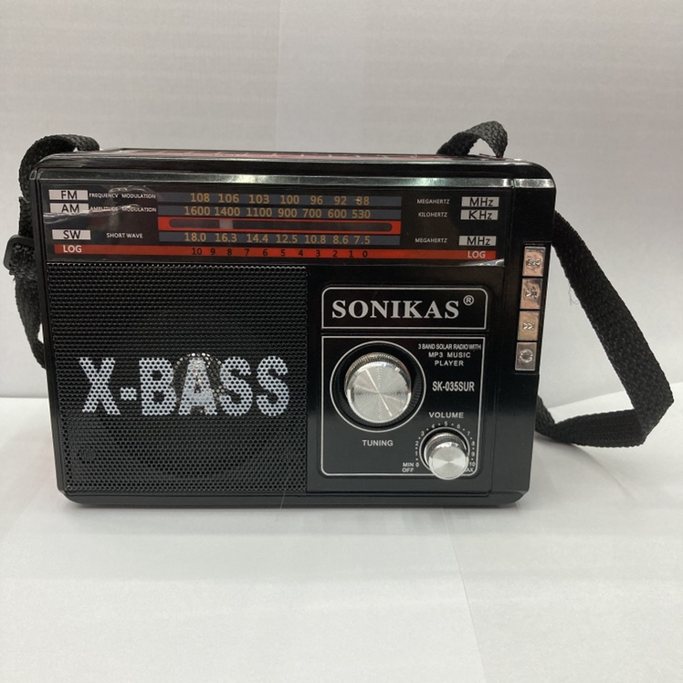 Black solar radio rectangular thumbnail