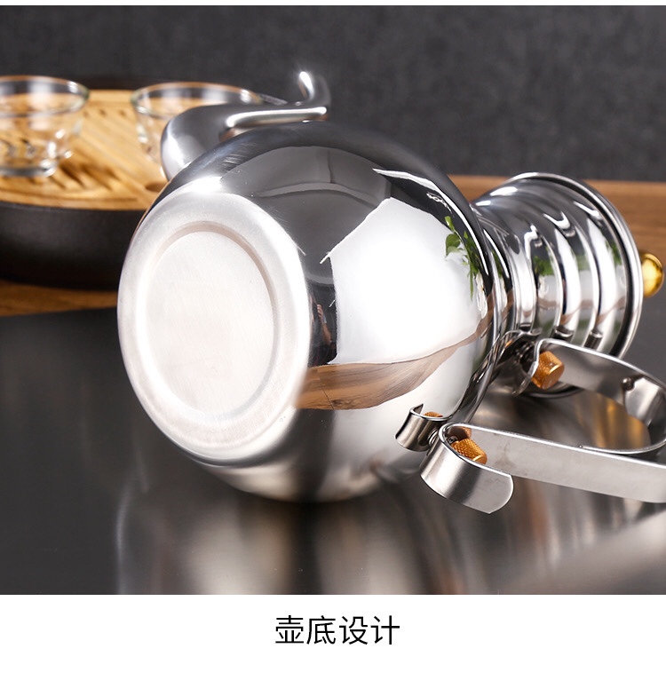 A0820-2.0L银色金樽壶带茶漏产品图