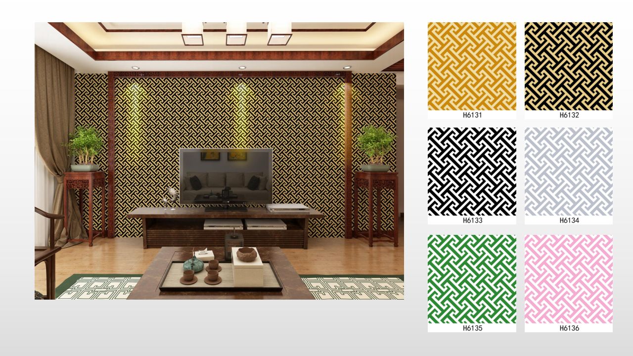 Wallpaper, PVCwallpaper, PVC waterproof wallpaper, 3D PVCwallpaper wall cover detail image 4