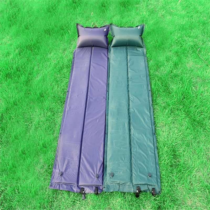 JUNGLE KING单人对折带枕自动气垫防潮垫海绵垫可拼接野营地垫详情6