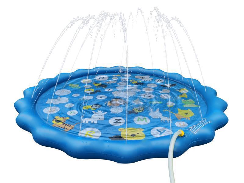 夏季儿童玩水戏水沙滩垫草坪玩具喷水池充气大坐垫戏水垫100cm详情图1