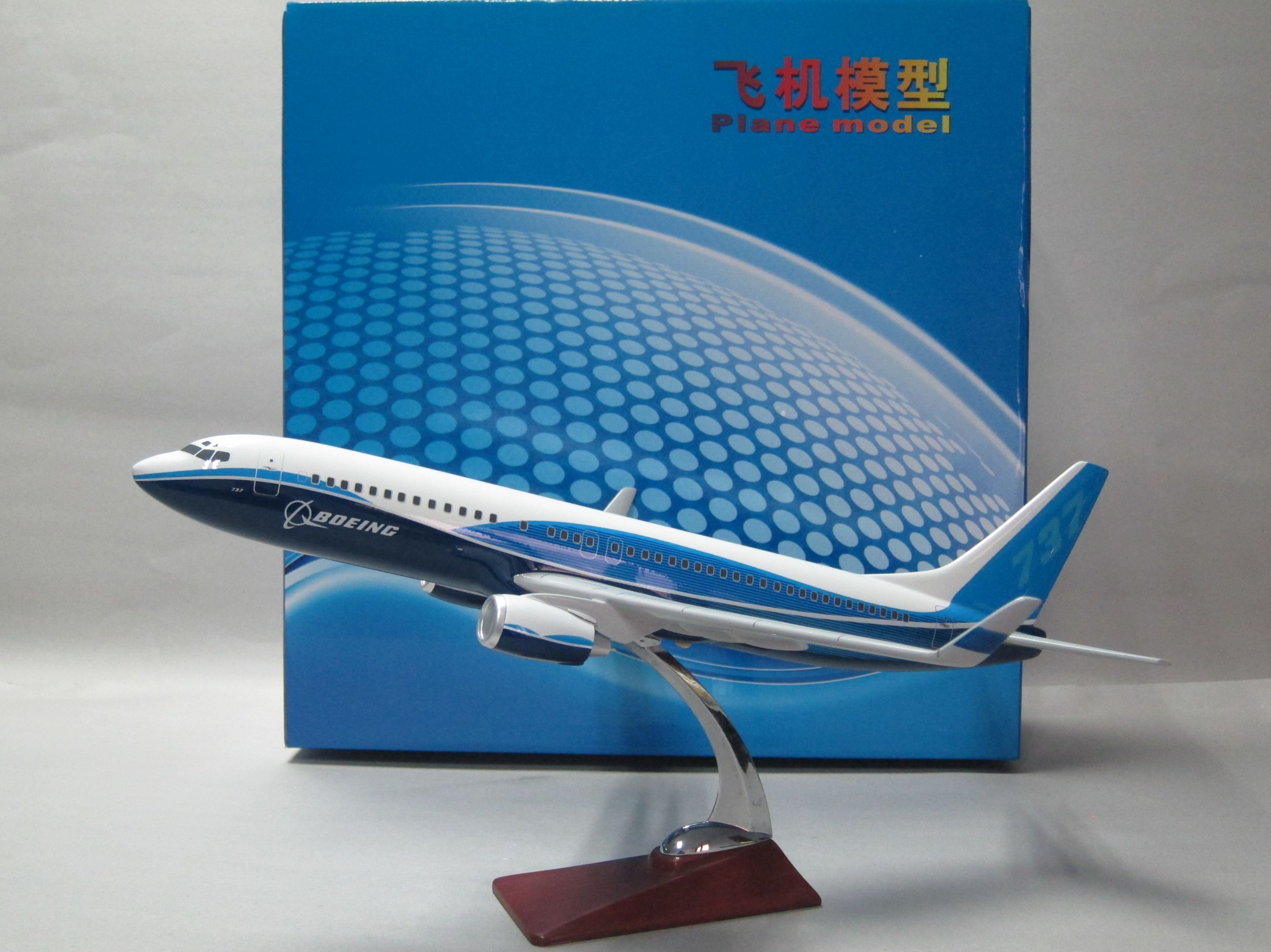 Model aircraft (47CM Boeing prototype B737) synthetic resin model aircraft simulation aircraft full figure
