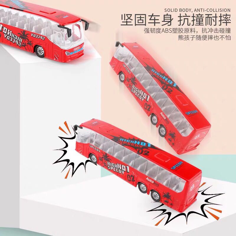 Alloy toy bus model detail image 1