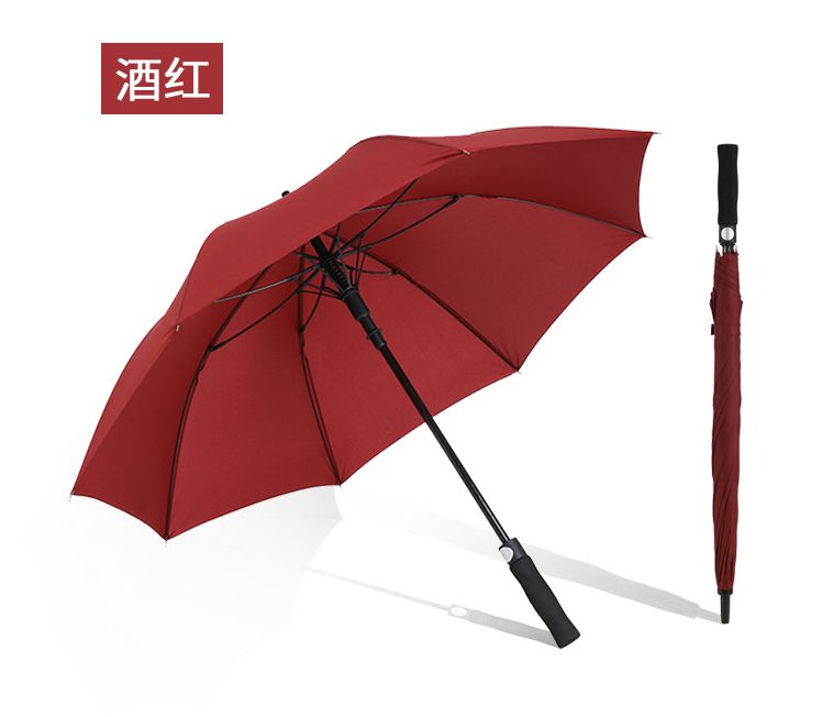 长伞加大双人伞长柄雨伞纤维骨高尔夫款定制logo广告伞产品图