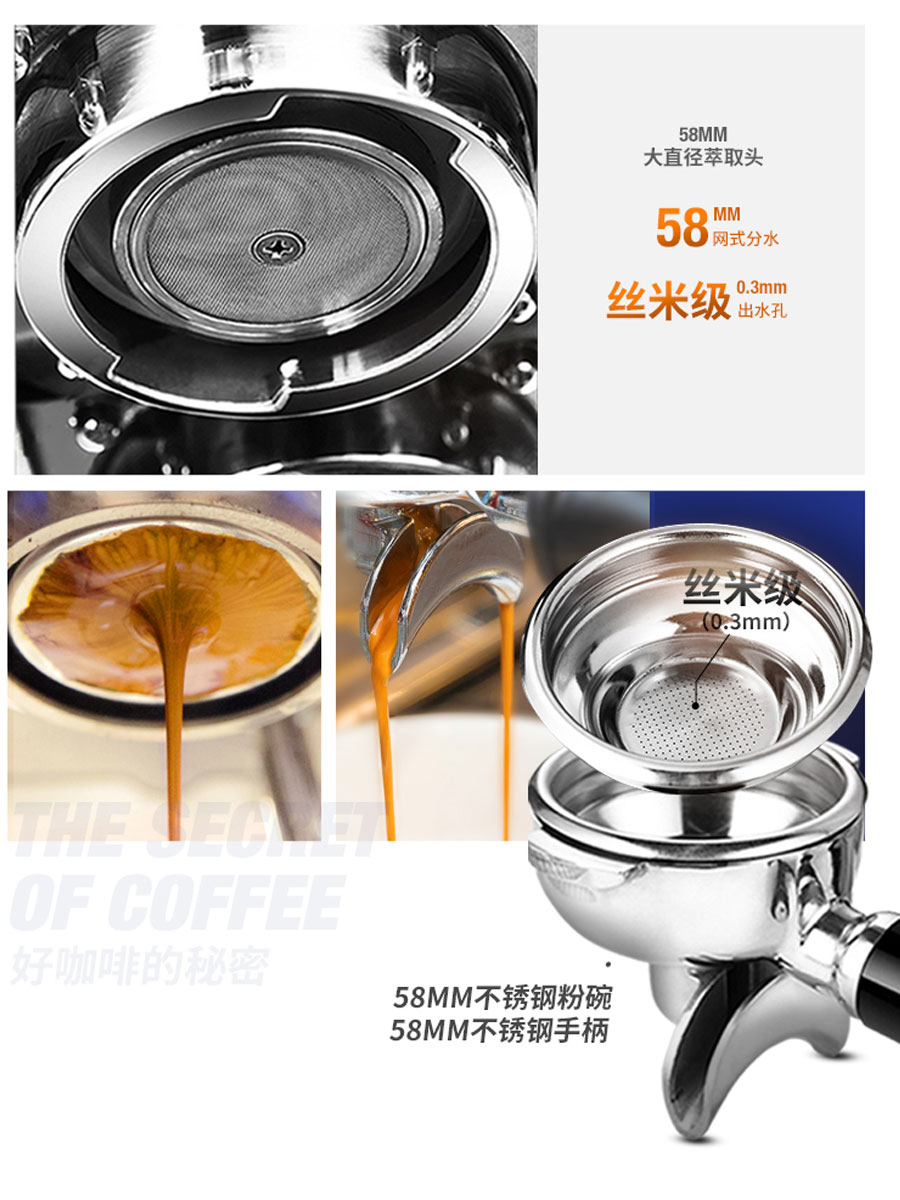 格米莱 CRM3200D升级版半自动商用咖啡机专业意式家用现磨奶茶店详情图14