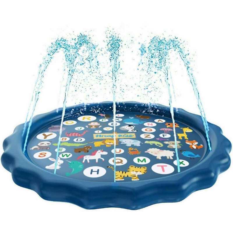 夏季儿童玩水戏水沙滩垫草坪玩具喷水池充气大坐垫戏水垫100cm详情图9