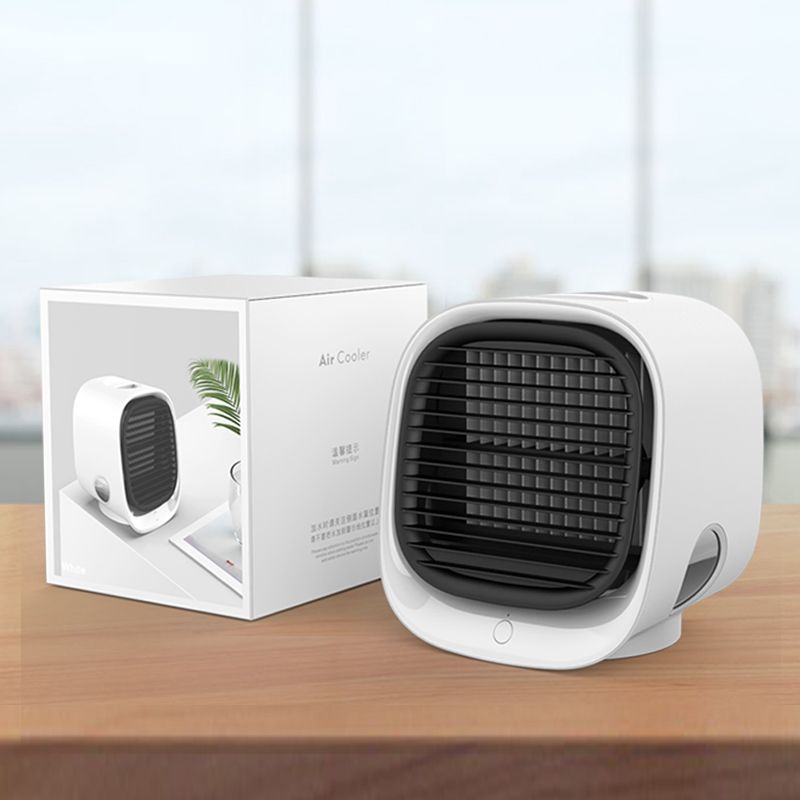 2020 New Mini water-cooled fan, humidifying night light, multi-functional USB desktop cooling fan detail image 3