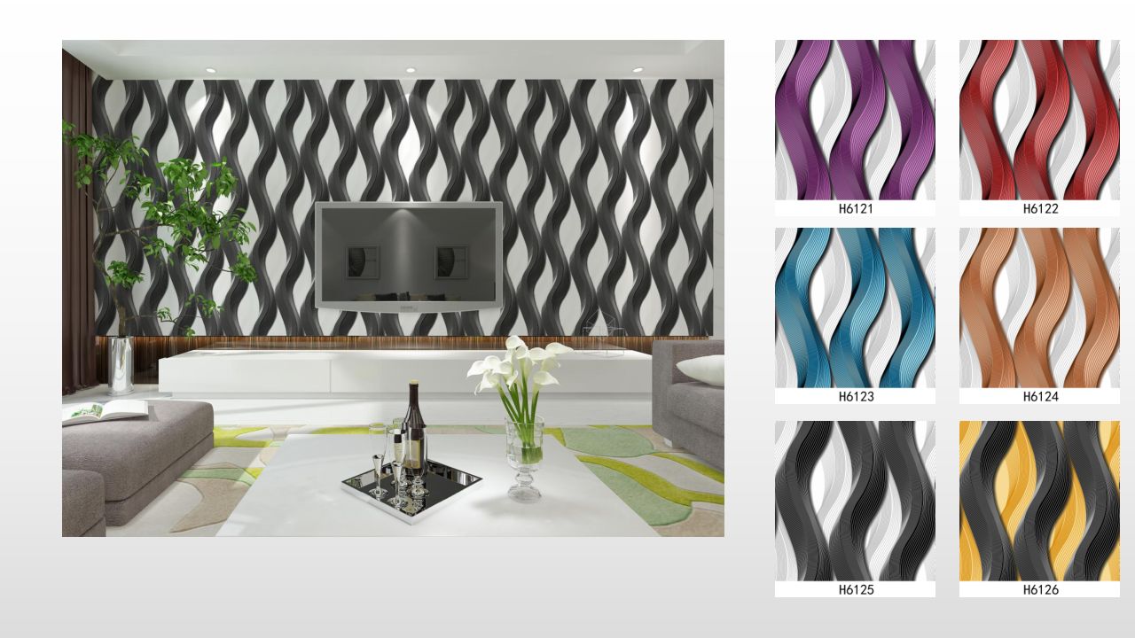 Wallpaper, PVCwallpaper, PVC waterproof wallpaper, 3D PVCwallpaper wall cover detail image 3