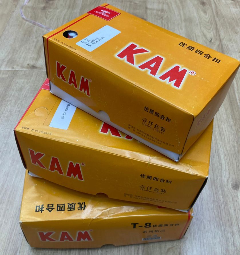 现货优质华联KAM环保T5四合扣童服面罩纽扣大白扣详情图2