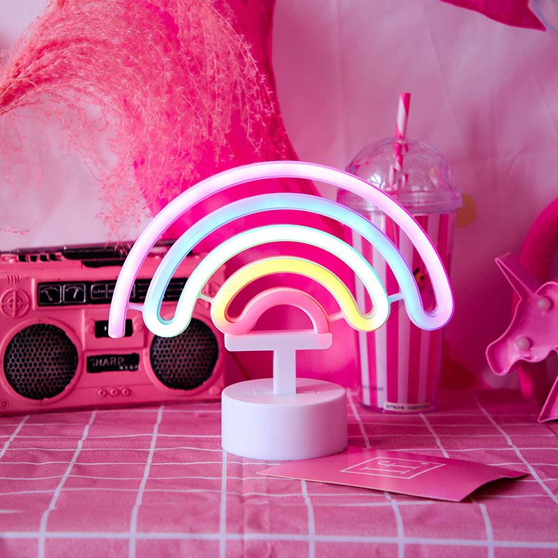 跨境爆款ins少女心彩虹独角兽霓虹灯卧室小夜灯房间装饰小礼物详情图4